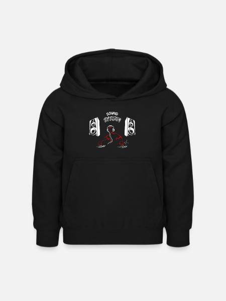 Soundsystem - Kinder Hoodie - Schwarz