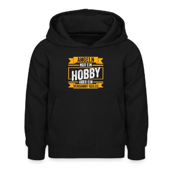 Angel Fischen Angeln Angler - Kinder Hoodie - Schwarz - Vorne - AI Model Kid Female (0cm)