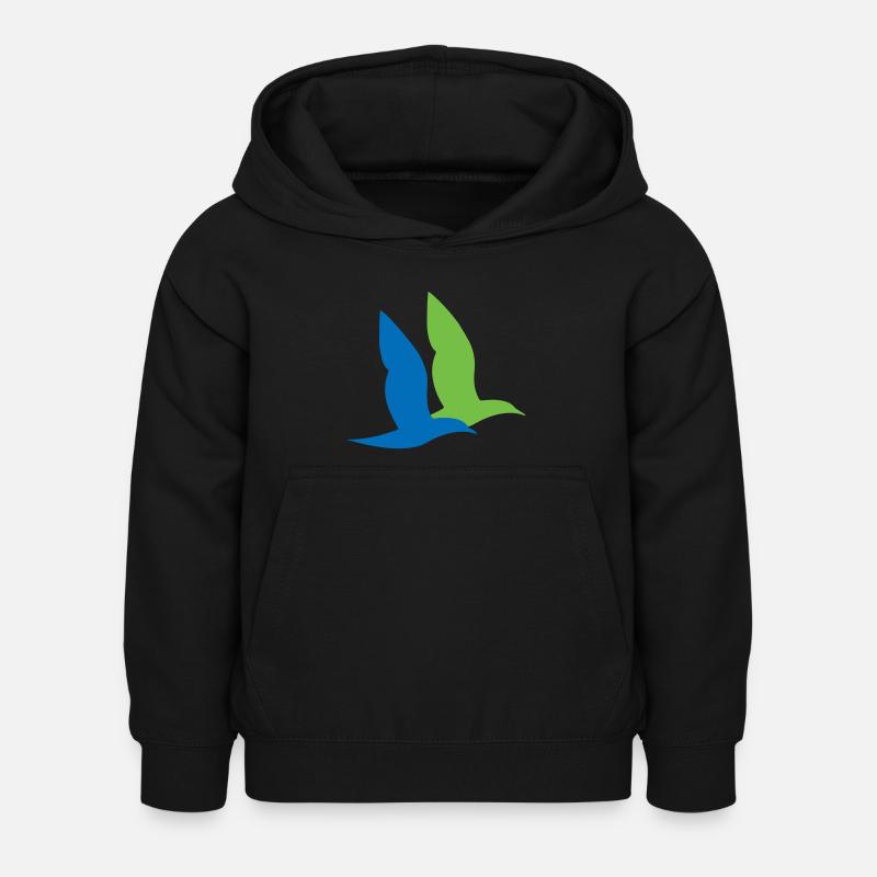 double oiseau maritime - Sweat à capuche Enfant - noir