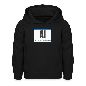 AI Artificial information Künstliche Intelligenz - Kinder Hoodie - Schwarz - Vorne - AI Model Kid Female (0cm)