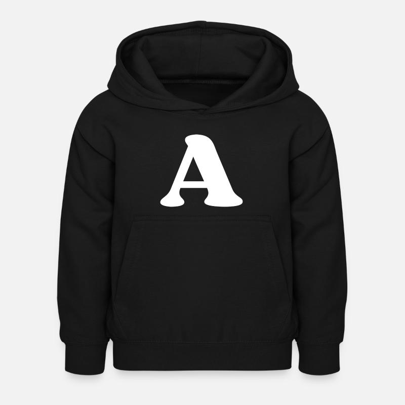 Lettre a - Sweat à capuche Enfant - noir