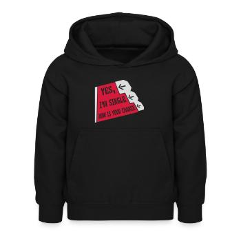 célibataire maintenant votre chance - Sweat à capuche Enfant - noir - Devant - AI Model Kid Female (0cm)