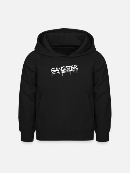 Gangster - Kinder Hoodie - Schwarz