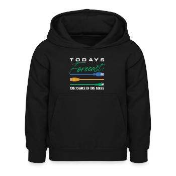 prévisions d’aujourd’hui 100 chance de problèmes dhs Design - Sweat à capuche Enfant - noir - Devant - AI Model Kid Female (0cm)