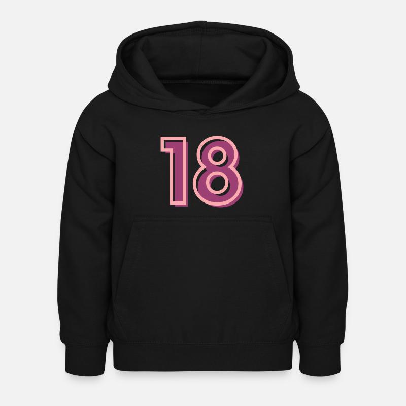 18 Geburtstag - Kinder Hoodie - Schwarz