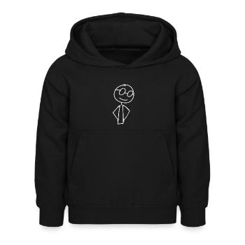 Junge schlau - Kinder Hoodie - Schwarz - Vorne - AI Model Kid Female (0cm)