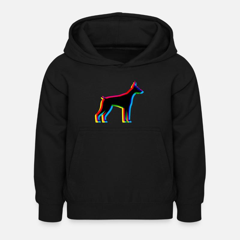 CMYK Dobermann - Kinder Hoodie - Schwarz
