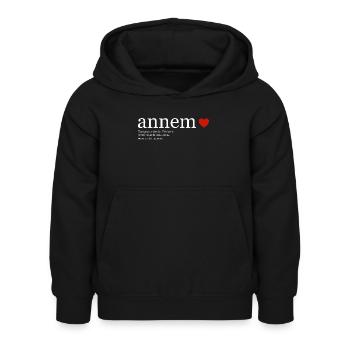 Annem Anne lügat Anciens cadeaux turcs - Sweat à capuche Enfant - noir - Devant - AI Model Kid Female (0cm)