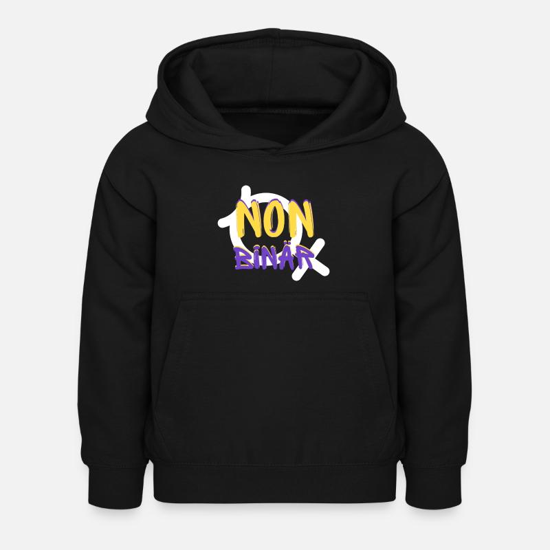 NON BINARY Identity - Kids Hoodie - black
