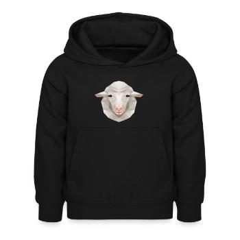 Schafkunst Puristische Tierwelt Tier Natur - Kinder Hoodie - Schwarz - Vorne - AI Model Kid Female (0cm)