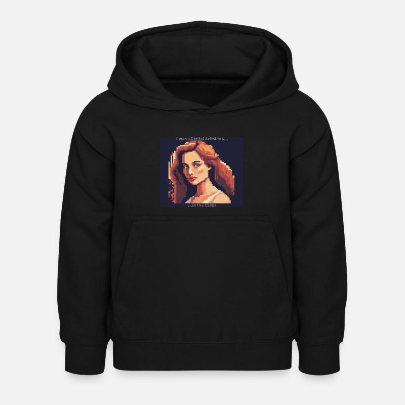 L’art numérique - Sweat à capuche Enfant - noir