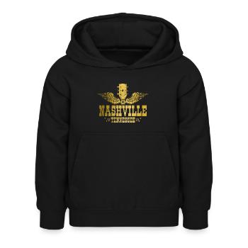 Nashville Tennessee Country Music City - Kinder Hoodie - Schwarz - Vorne - AI Model Kid Female (0cm)