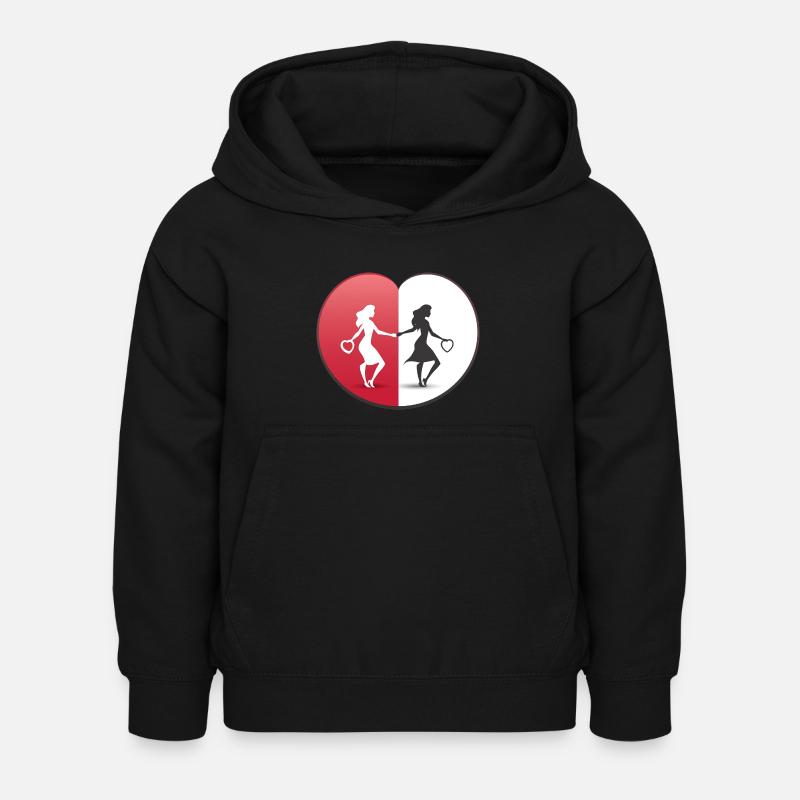 Meilleurs ami - Sweat à capuche Enfant - noir