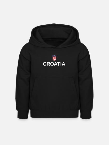 Croatia - Kinder Hoodie - Schwarz