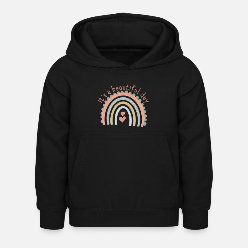 Collection Arc-en-ciel - Sweat à capuche Enfant - noir