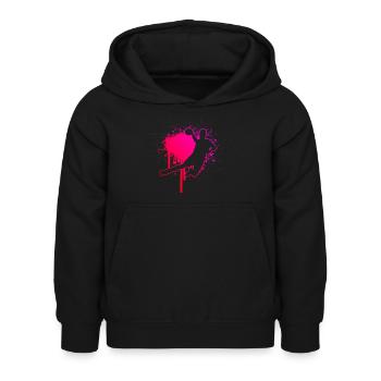 Handball Joueuses de handball Handball Joueuses De handball Jeux de handball - Sweat à capuche Enfant - noir - Devant - AI Model Kid Female (0cm)