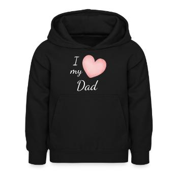I love my Dad - Kinder Hoodie - Schwarz - Vorne - AI Model Kid Female (0cm)