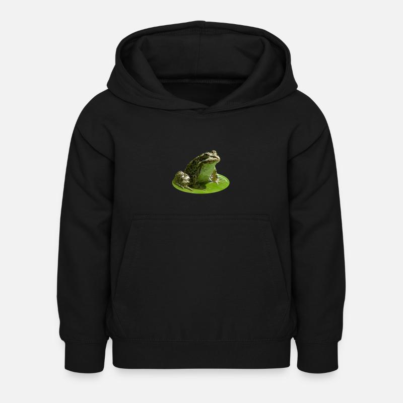 Frosch - Kinder Hoodie - Schwarz