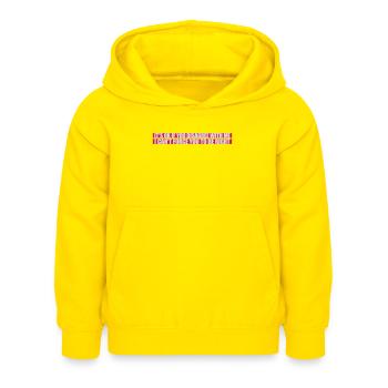 you disagree with me - Kinder Hoodie - Gelb - Vorne - AI Model Kid Female (0cm)