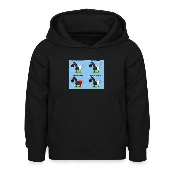 Zebra - Kinder Hoodie - Schwarz - Vorne - AI Model Kid Female (0cm)