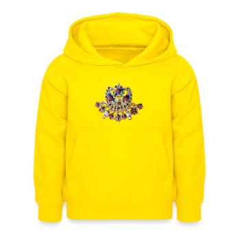 Kabyle afzim Schmuck - Kinder Hoodie - Gelb - Vorne - AI Model Kid Female (0cm)