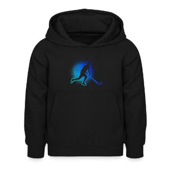 Floorball Unihockey Männer Jungen Innebandy Saliba - Kinder Hoodie - Schwarz - Vorne - AI Model Kid Female (0cm)