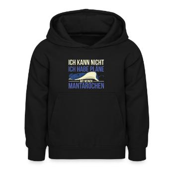 Ozean Tier Rochen Geschenk Lustiges Mantarochen - Kinder Hoodie - Schwarz - Vorne - AI Model Kid Female (0cm)