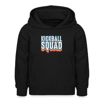 Kickball Squad Aire de jeux Sports Kick Ball - Sweat à capuche Enfant - noir - Devant - AI Model Kid Female (0cm)