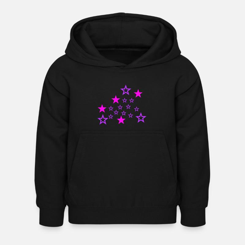 etoiles - Sweat à capuche Enfant - noir