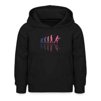 Die Evolution von Hurling - Kinder Hoodie - Schwarz - Vorne - AI Model Kid Female (0cm)