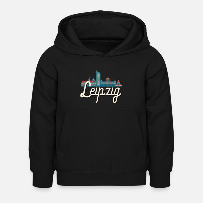 Leipzig - Kinder Hoodie - Schwarz