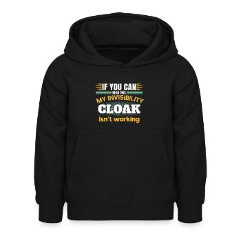 Mon manteau invisible ne fonctionne pas - Sweat à capuche Enfant - noir - Devant - AI Model Kid Female (0cm)
