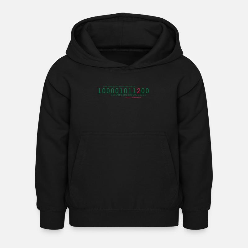 binary nightmare - Kinder Hoodie - Schwarz