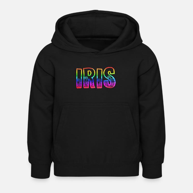 iris rs regenbogen - Kinder Hoodie - Schwarz