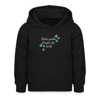 Bester großer Bruder - Kinder Hoodie - Schwarz - Vorne - AI Model Kid Female (0cm)