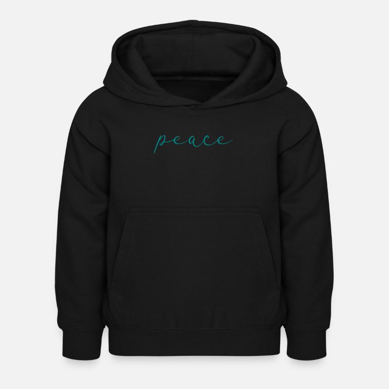paix - Sweat à capuche Enfant - noir