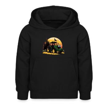 Traktor - Schlepper - Landwirt - Kinder Hoodie - Schwarz - Vorne - AI Model Kid Female (0cm)