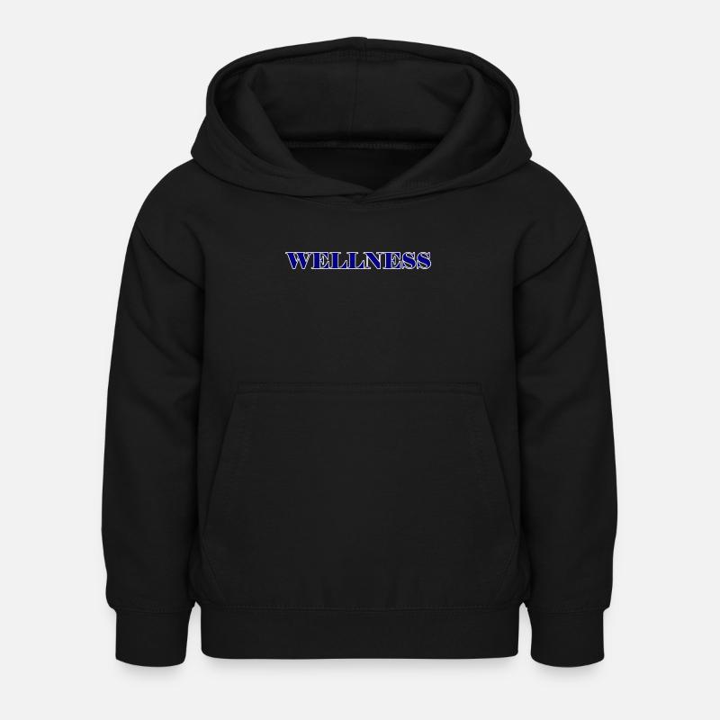 Lettrage bien-être élégant - Sweat à capuche Enfant - noir