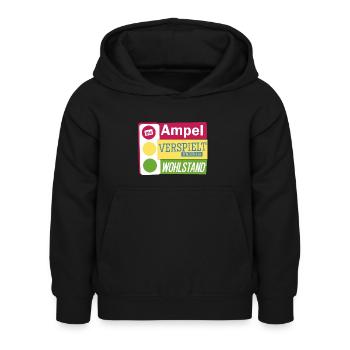 Die Ampel verspielt unseren Wohlstand Bauernprotes - Kinder Hoodie - Schwarz - Vorne - AI Model Kid Female (0cm)