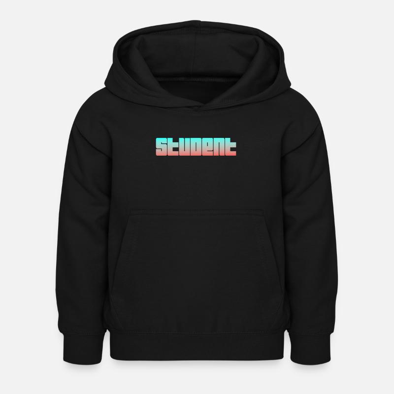 Logo de l’étudiant - Sweat à capuche Enfant - noir