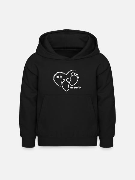 Baby on Board - Kinder Hoodie - Schwarz
