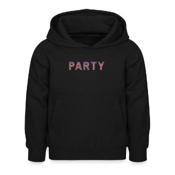 Fête psychédélique - Sweat à capuche Enfant - noir - Devant - AI Model Kid Female (0cm)