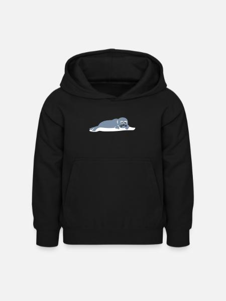 seal 2 - Sweat à capuche Enfant - noir
