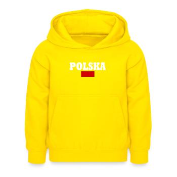 Polen - Kinder Hoodie - Gelb - Vorne - AI Model Kid Female (0cm)