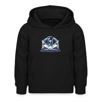Lernen ist eine Reise, kein Schicksal. - Kinder Hoodie - Schwarz - Vorne - AI Model Kid Female (0cm)