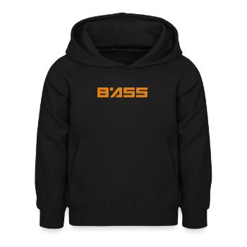 bass3 - Kinder Hoodie - Schwarz - Vorne - AI Model Kid Female (0cm)
