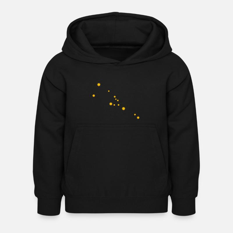 Sternzeichen Stier Sternbilder Nachthimmel Taurus - Kinder Hoodie - Schwarz