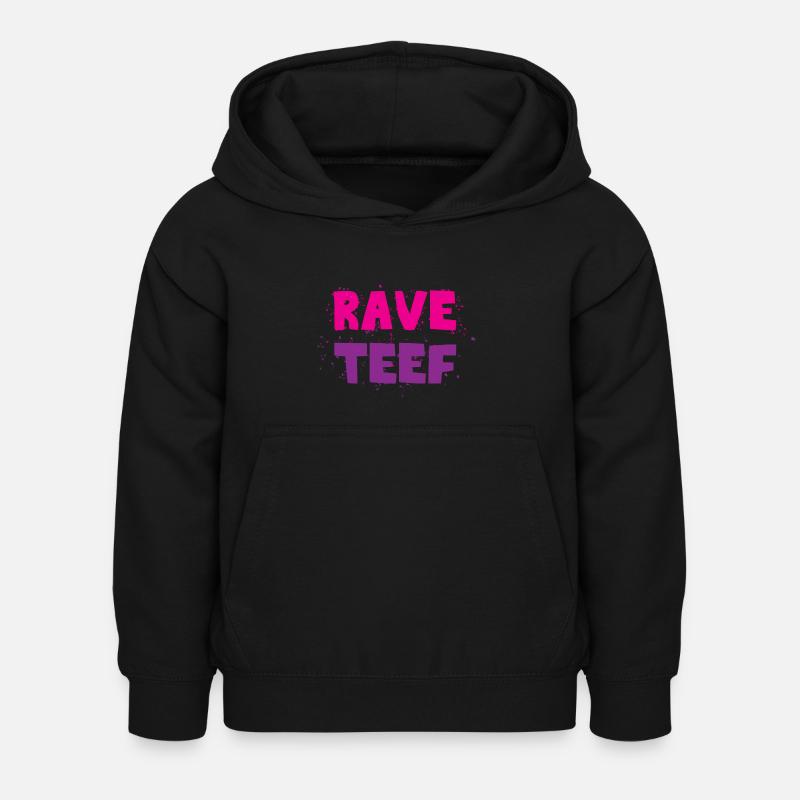 Rave teef - Kids Hoodie - black