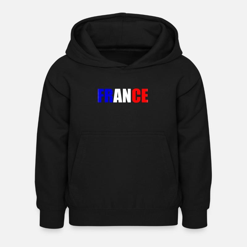 france - Sweat à capuche Enfant - noir