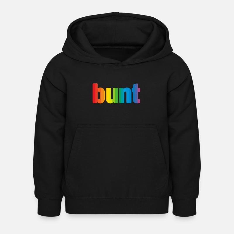 bunt - Kinder Hoodie - Schwarz